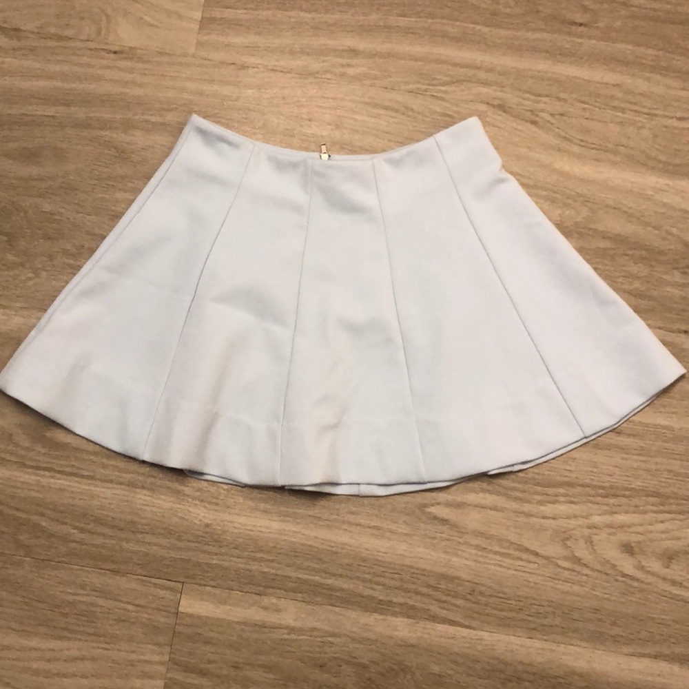 High waisted mini skirt baby blue